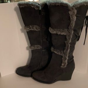 Route 66 grey women’s dress boots size 10.